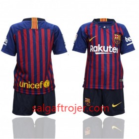 FC Barcelona Fodboldtrøjer Børn Hjemmebanesæt 2018/19 Kort ærmer